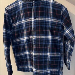 Old Navy Blue Plaid Kids Hoodie